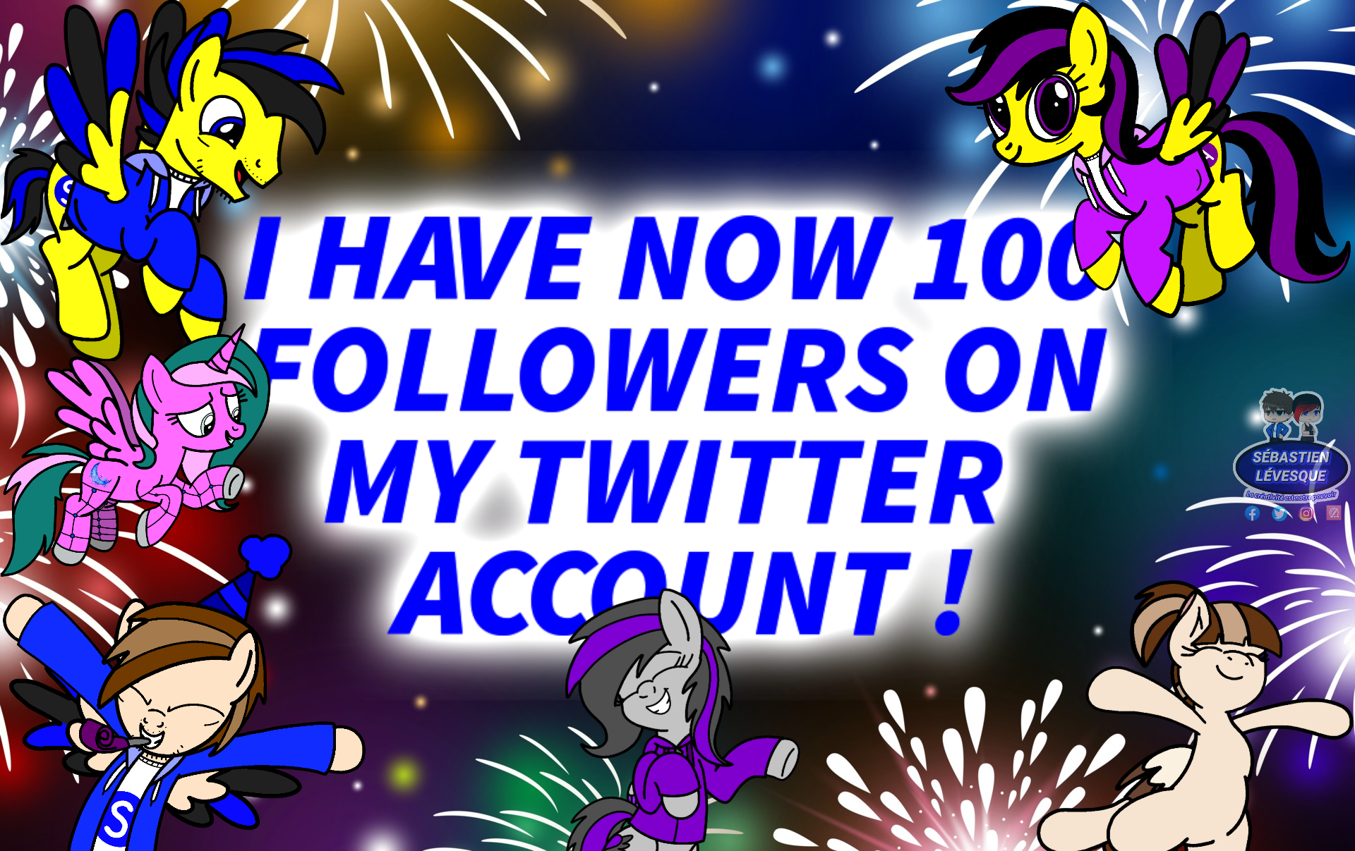 100 followers on my Twitter account by Seb Lévesque - Buzzly.art