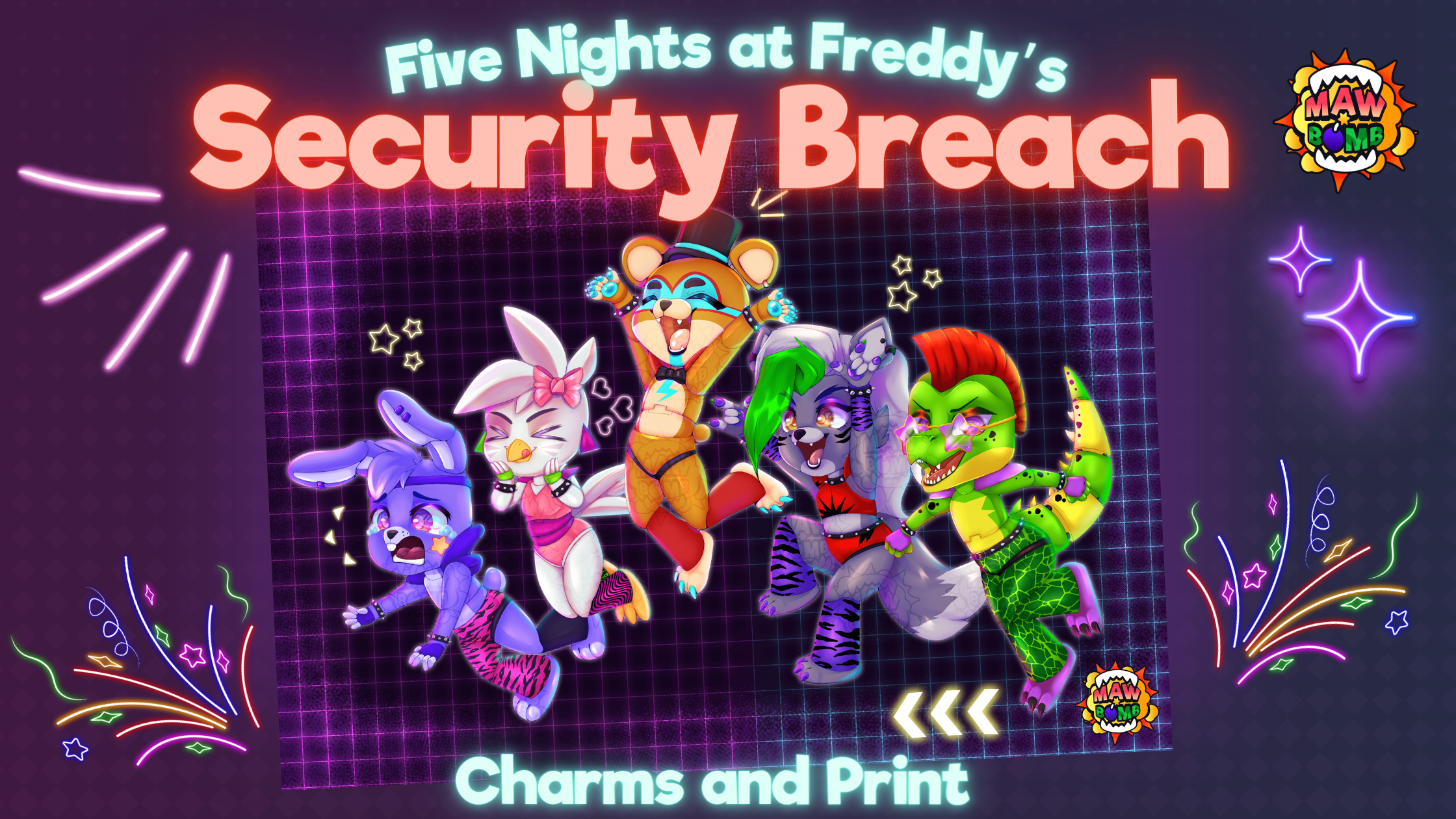 FNAF security breach characters in my own ways/AUs - Sapphire