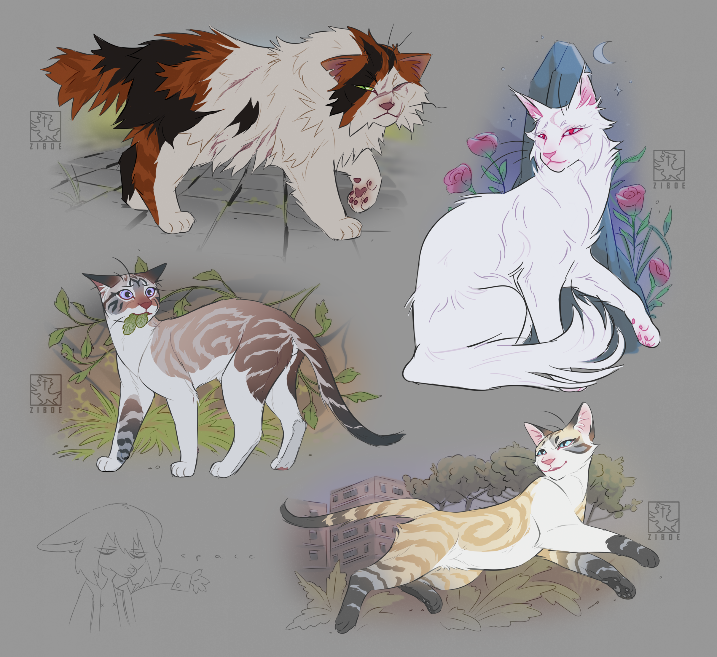 I still love Warrior Cats and always will aHHH Feel free to use these  designs when drawing Warriors! …