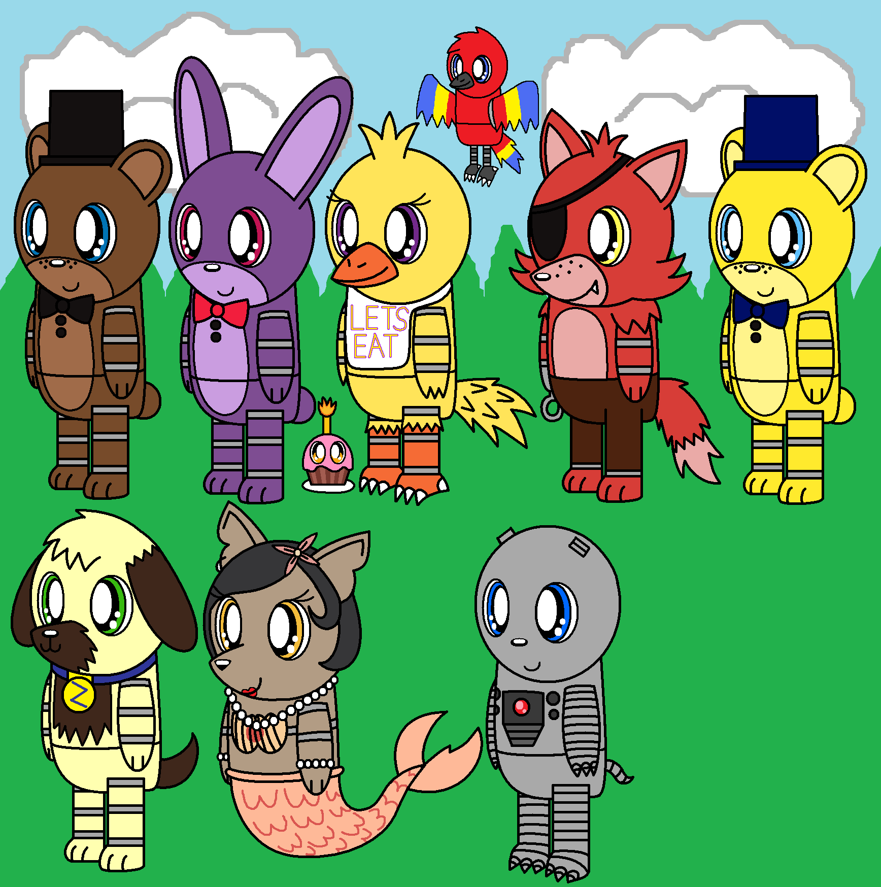 FNAF World Random Renders: FNAF 2 Meets FNAF World I think you guys are  going to enjoy this one (Comment which cam is your favorite) :  r/fivenightsatfreddys