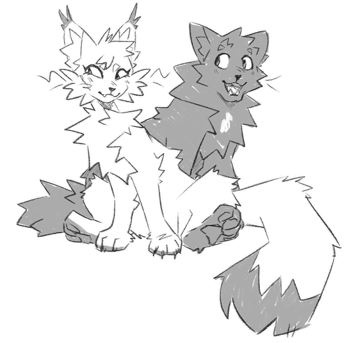 Warriors Reference Sheet Base Feline & Cat Lineart Base 