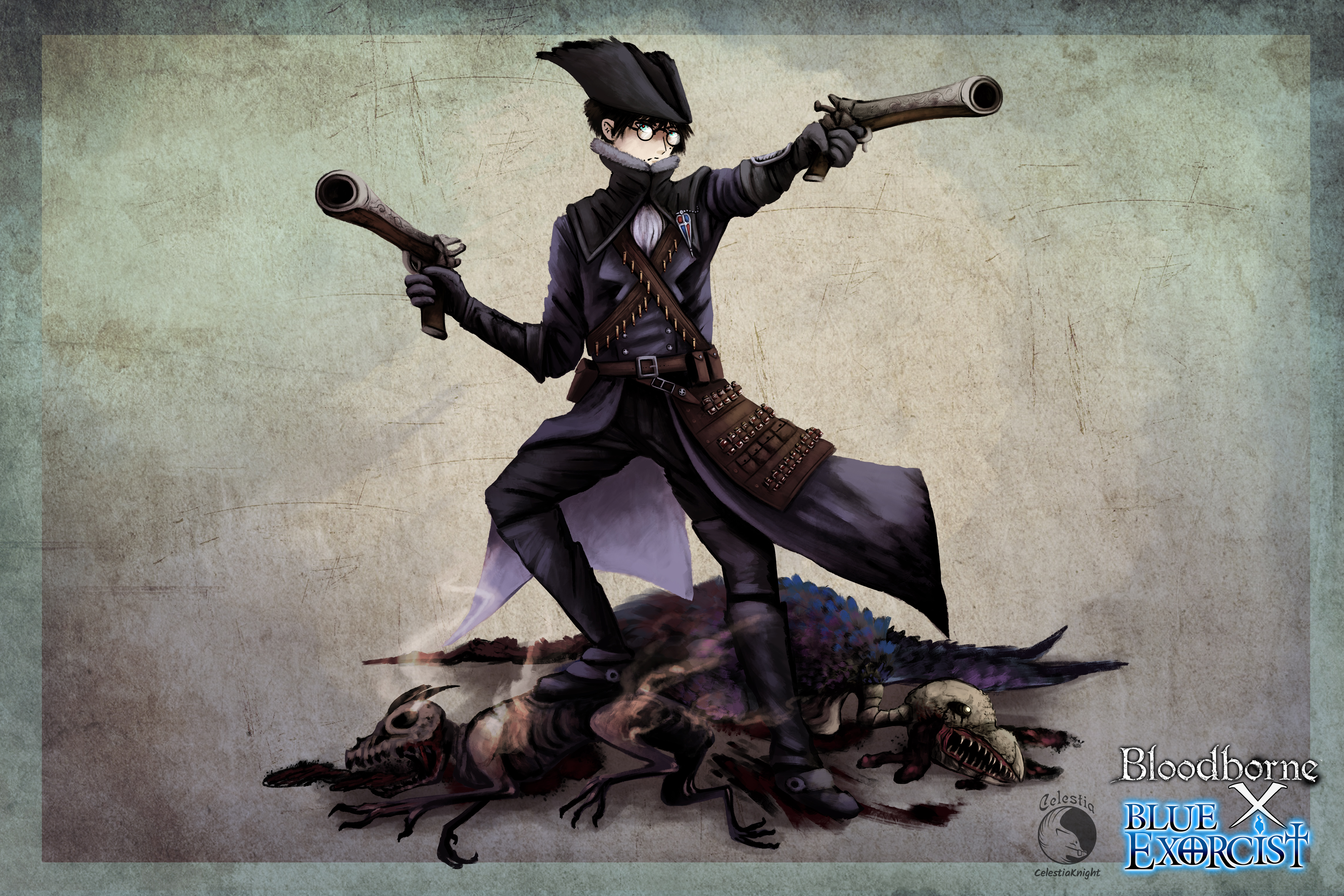 Bloodborne Exorcists - Yukio The Yharnam Hunter by Well-Baked Noodle -  Buzzly.art