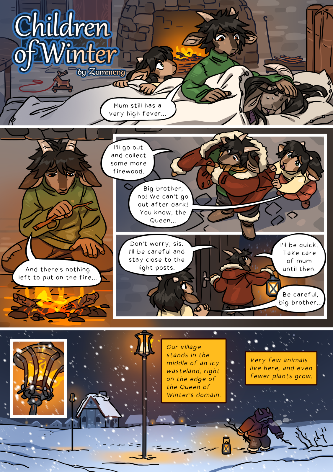 Children of Winter pg. 1/4 by Zummeng - Buzzly.art