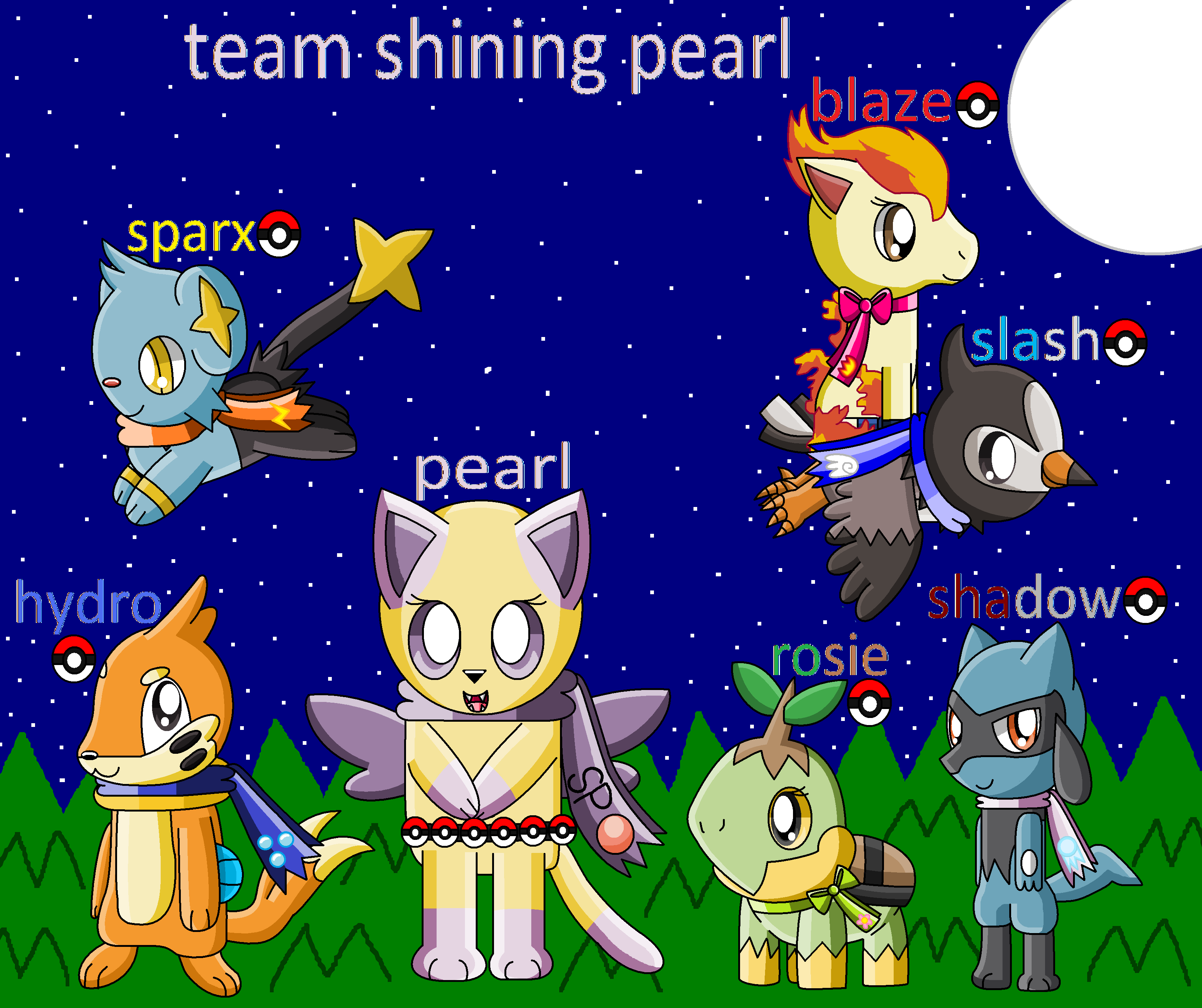 pokemon shining pearl team pre evolved by pokemonlpsfan - Buzzly.art