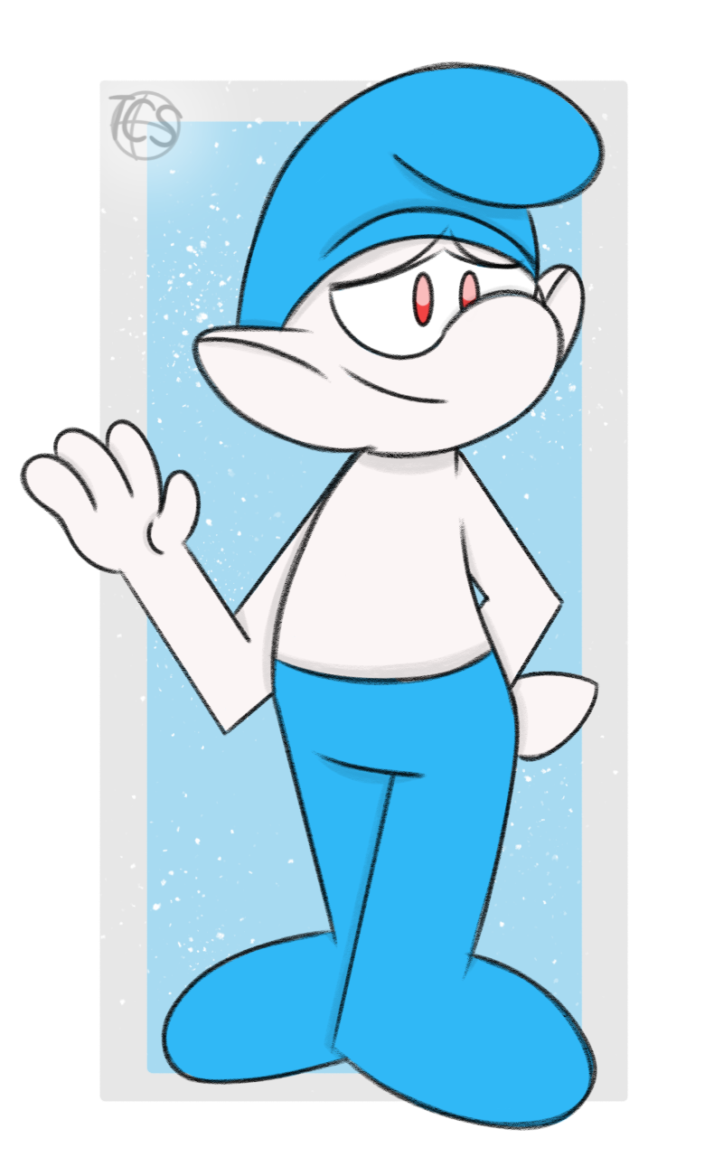 A shy albino Smurf by Creative Sketchy - Buzzly.art