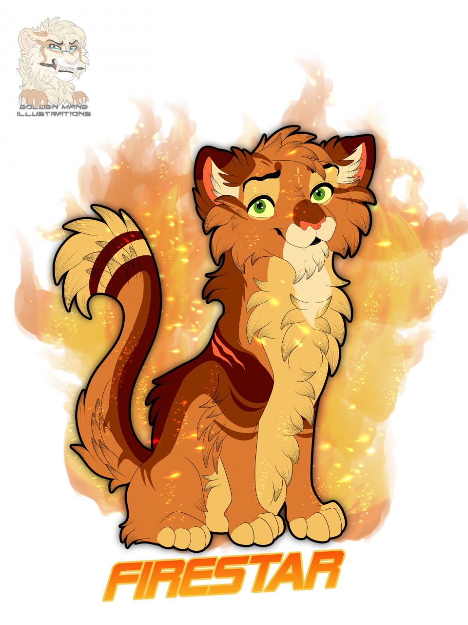 Warrior Cats Firestar Sticker by Golden Mane 