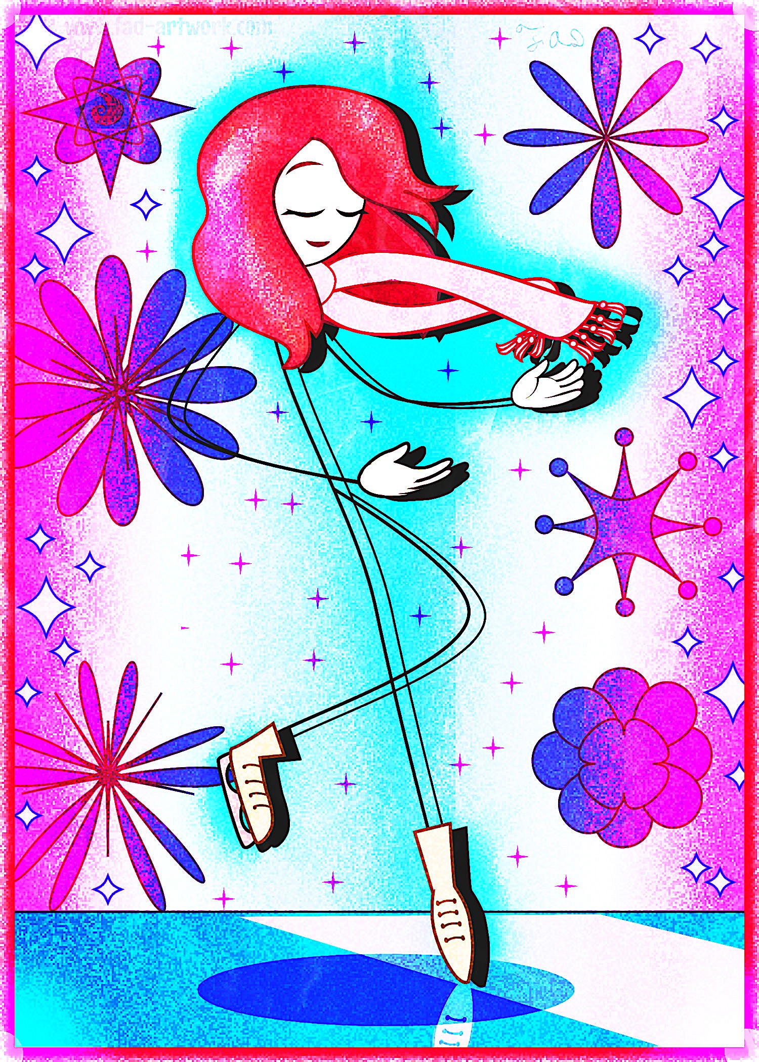 Ice Skating Rose by Fad-Artwork - Buzzly.art