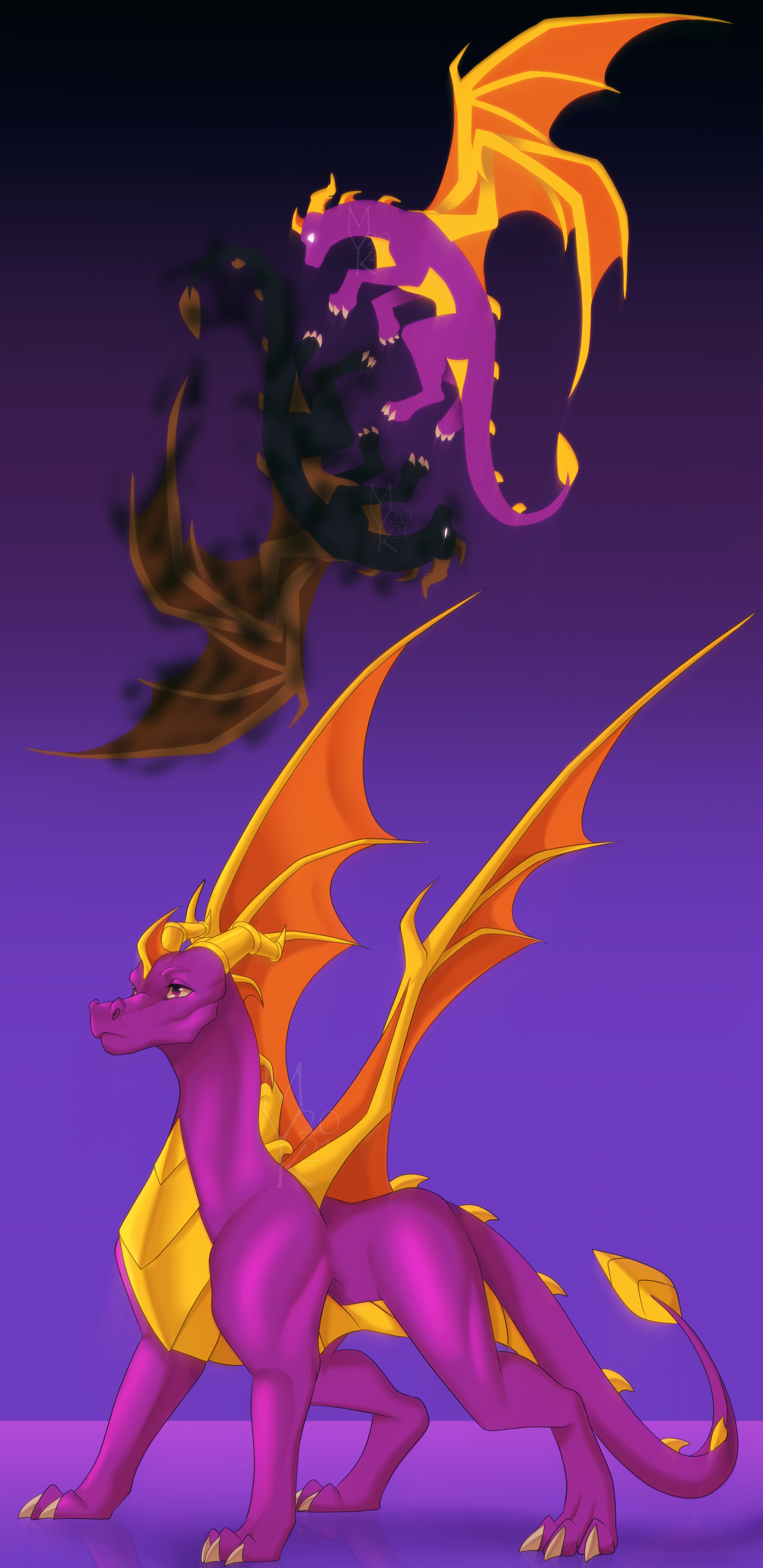 Download HD Spyro The Dragon Wallpaper Special  Spyro And Crash Fanart  Transparent PNG Image  NicePNGcom