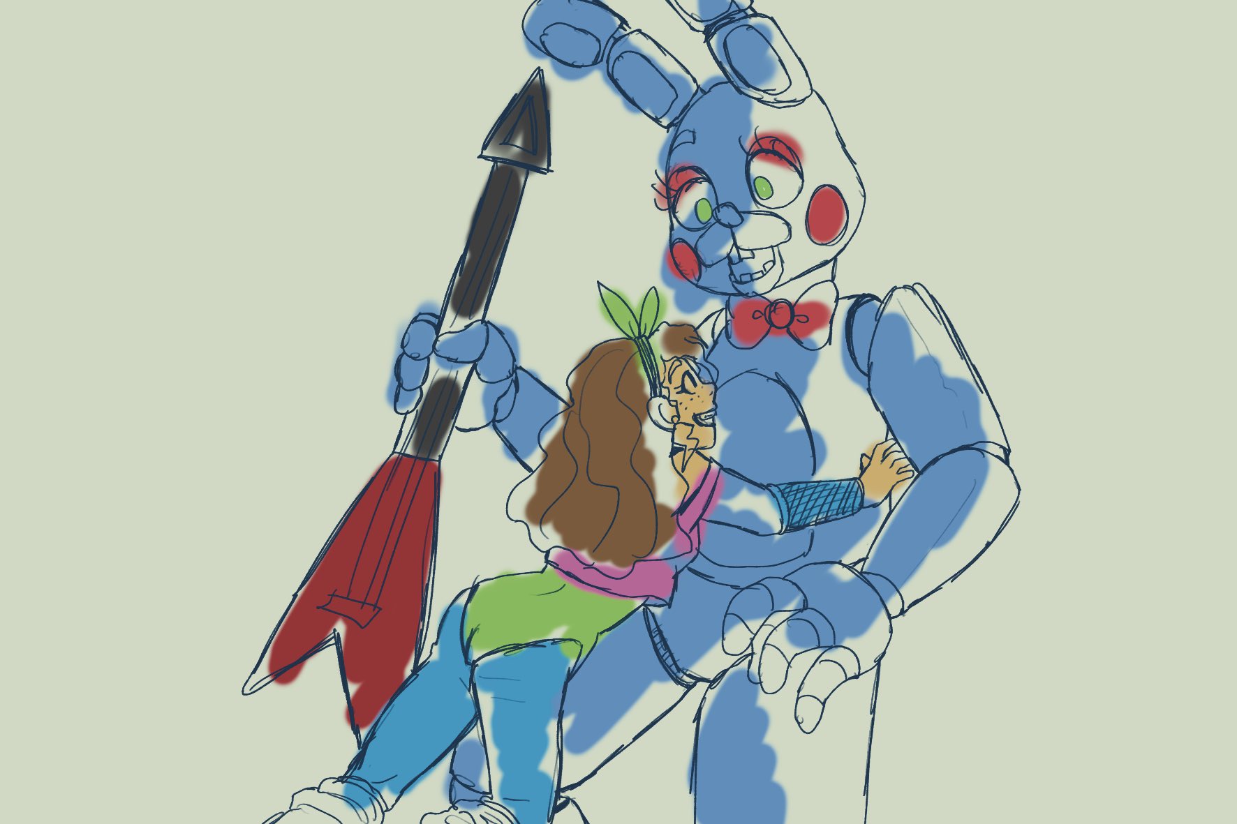 Quick Sketch of Toy Bonnie and a potential OC that i cant promise lmao by  Shacy - Buzzly.art