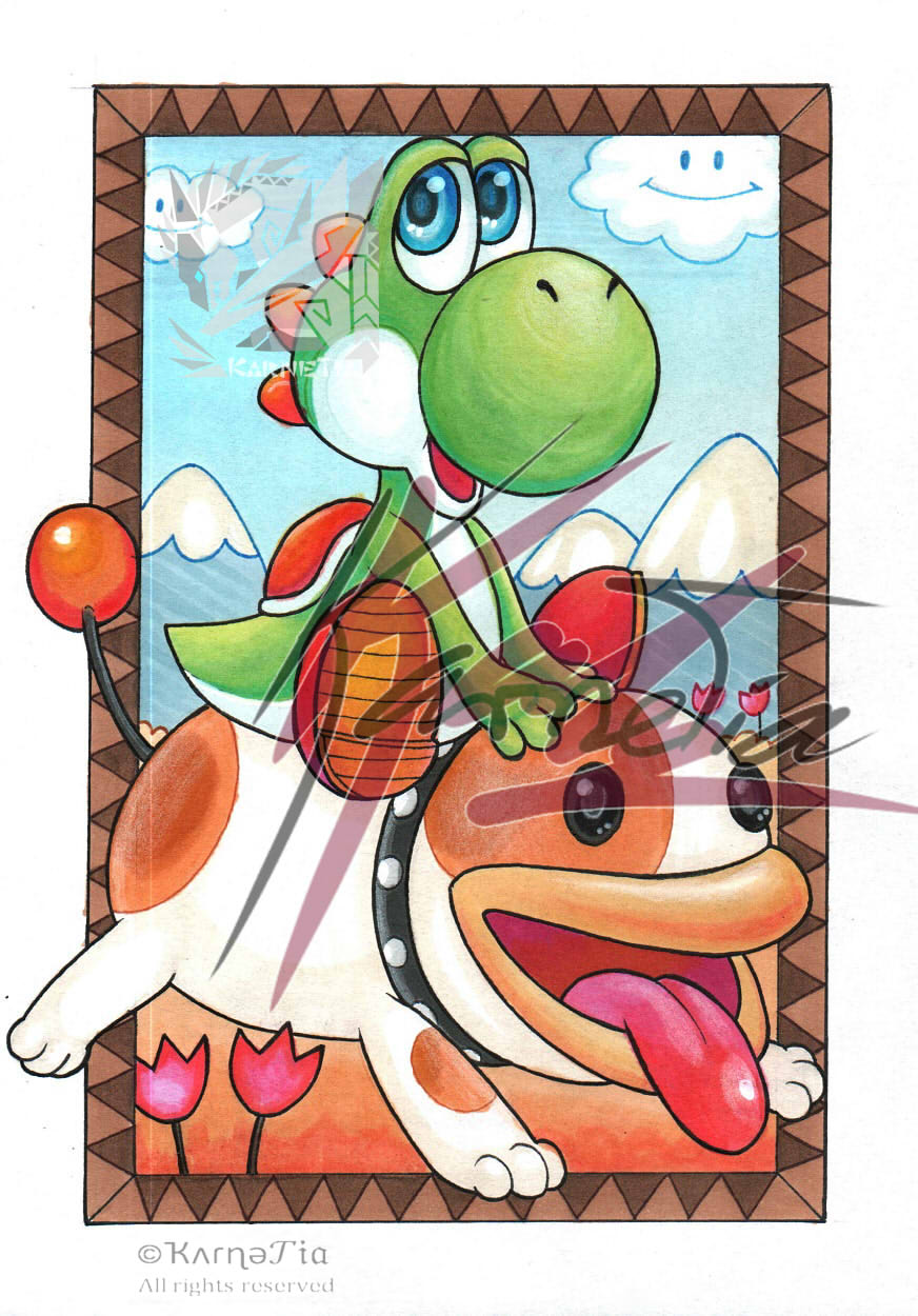 Yoshi's Island by KarneTia - Buzzly.art, image size:872x1250