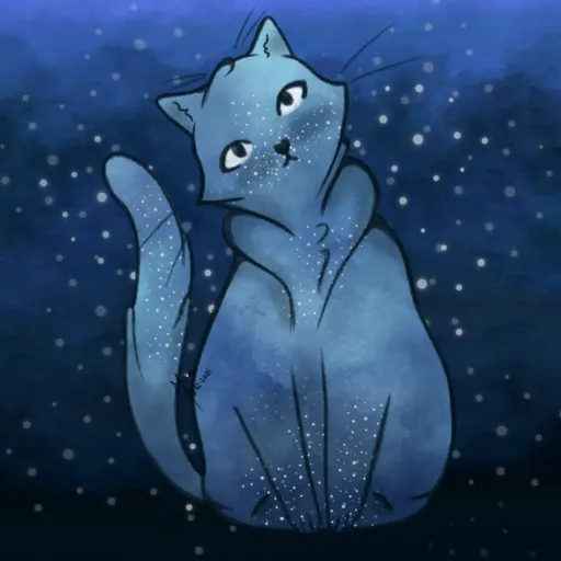 Bluestar in Starclan - Warrior cats - Digital Art, Childrens Art