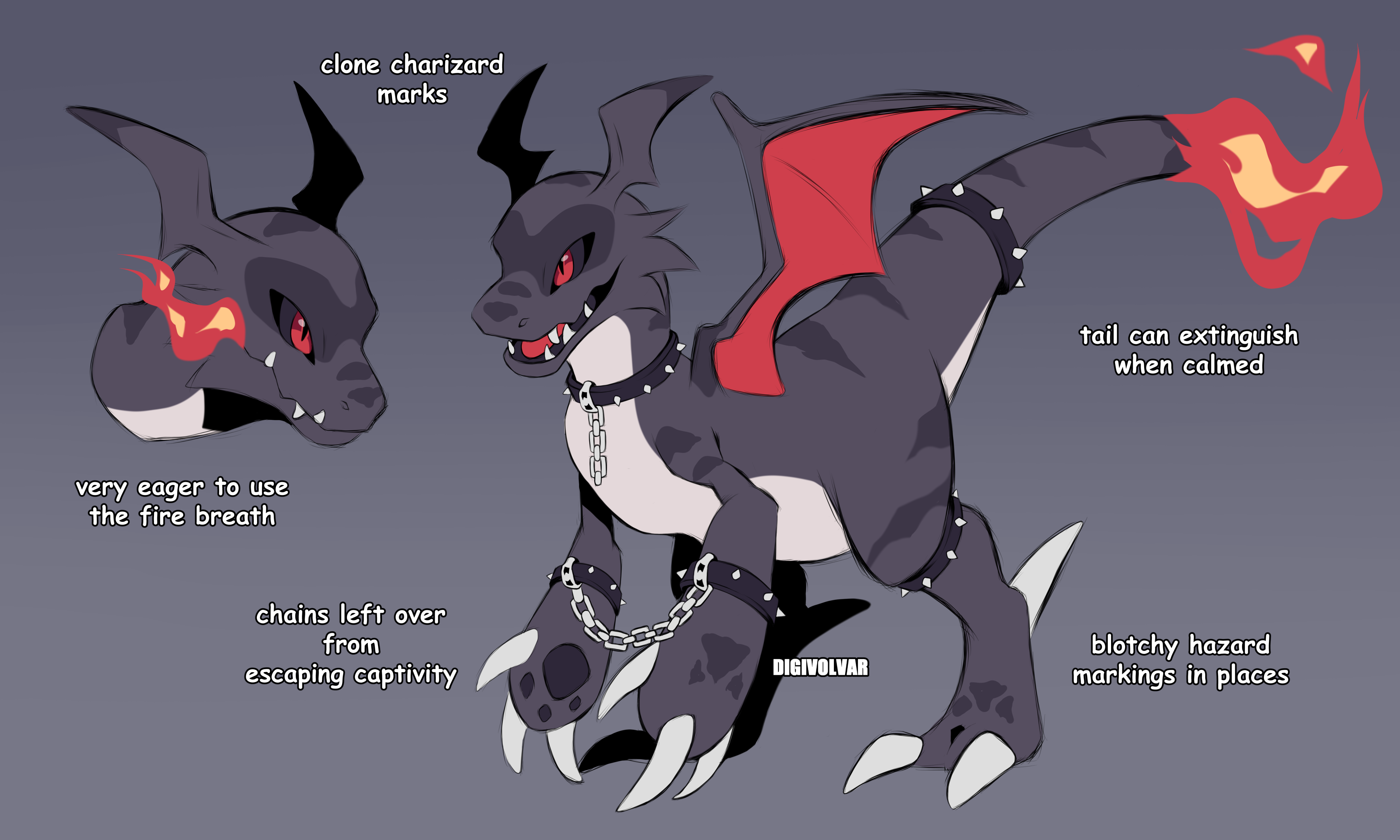 Blk Clone Charizard Guilmon Adopt (Closed)