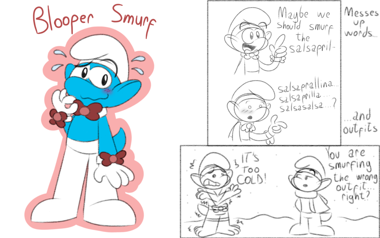 P.willinckii ’ Smurf ' OC Smurfs OC: Blooper Smurf by Creative Sketchy - Buzzly.art