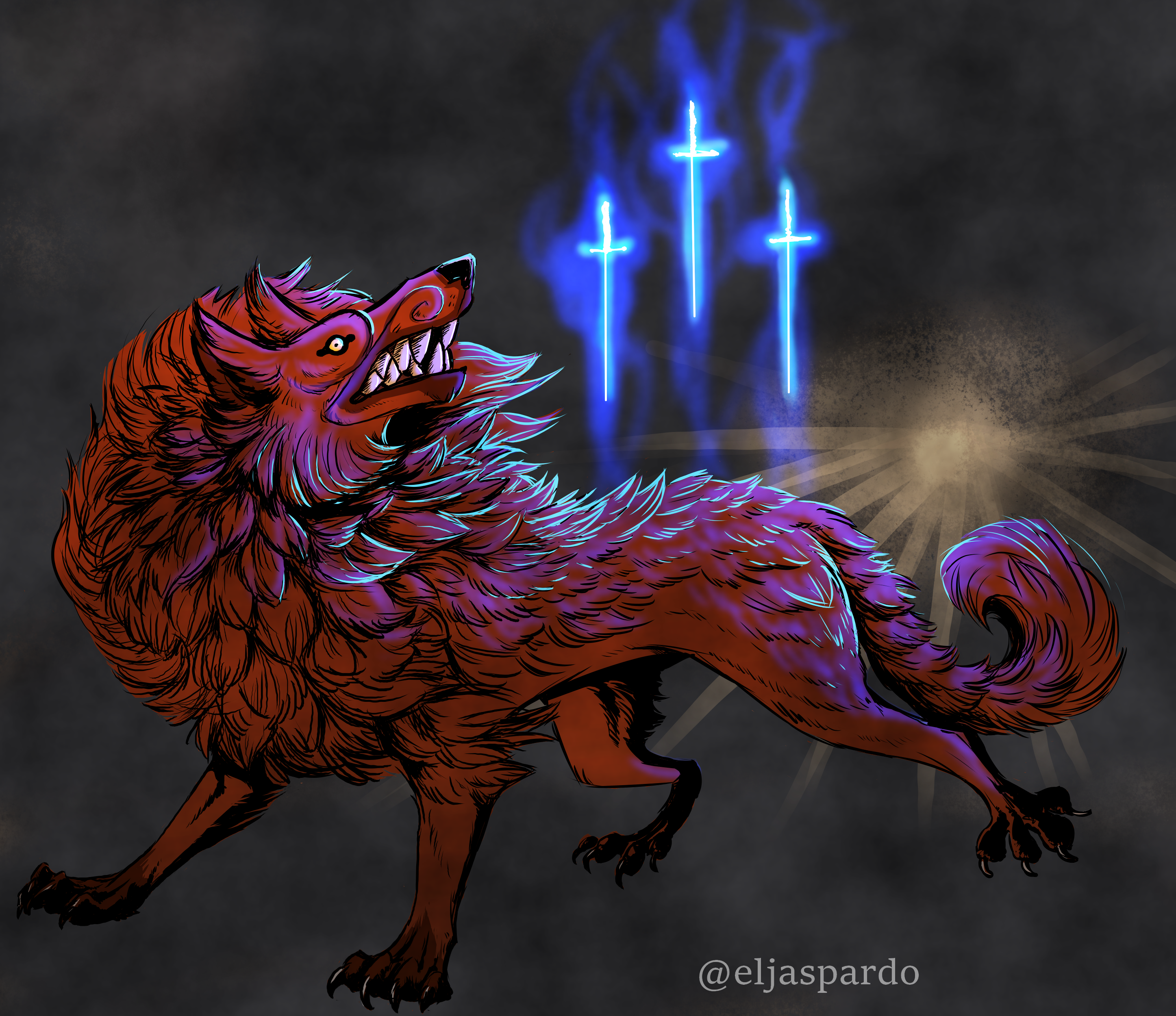 Red Wolf of Radagon - Elden Ring  Red wolf, Werewolf aesthetic, Mythical  creatures art