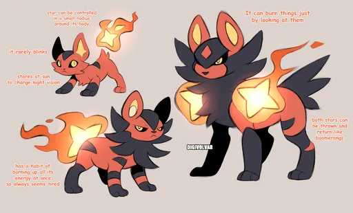 Fire Type Luxray Adopt (Sold)