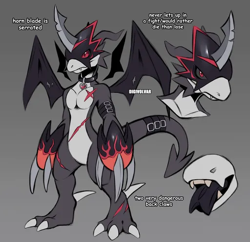 Deviflamedramon Adopt (Sold)